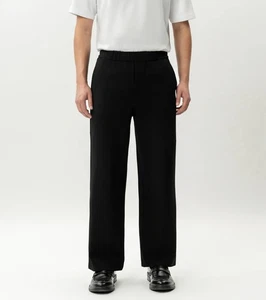 Nothings Something Socrates Pantalone Largo, Nero, Uomo Taglia Large - Foto 1 di 9