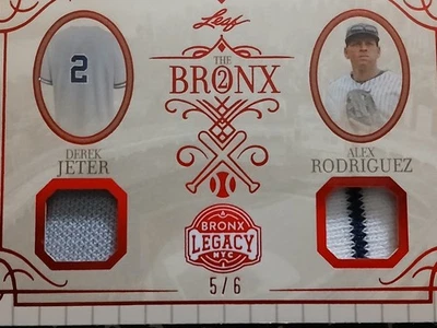 💎2025 Leaf Derek Jeter Alex Rodriguez Dual Relic /6 Yankees Investment GEM MINT - Image 1 of 4