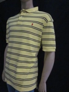 Ralph Lauren Yellow Navy Striped Polo NWT XL - Picture 1 of 1
