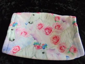 UNICORNS & FLOWERS PRINTED SOFT COTTON KNIT FACE MASK FROM PAWS AND PALS - Picture 1 of 1