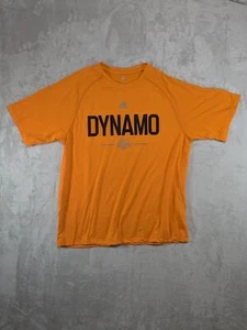 Houston Dynamo Official MLS Adidas Size L Athletic T-Shirt Orange - Picture 1 of 5