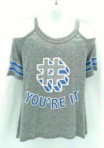 Insta Girl Girls Could Shoulder Grey Top Size Small - Picture 1 of 3