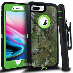 For iPhone 6 6s 7 8 Plus Shockproof Cover Case w/ Belt Clip & Screen Protector
