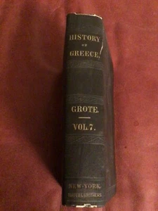 SELTENE 1854 GESCHICHTE GRIECHENLANDS" GEORGE GROTE BAND 7 ANTIKES BUCH - Bild 1 von 6