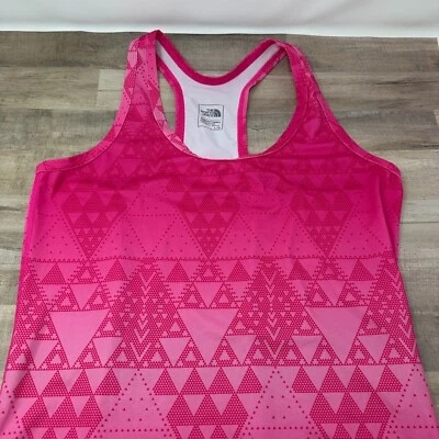 Camiseta sin mangas para mujer The North Face espalda deportiva talla grande ~ rosa azteca ~ elástica ~ cuello redondo Foto 1 de 4