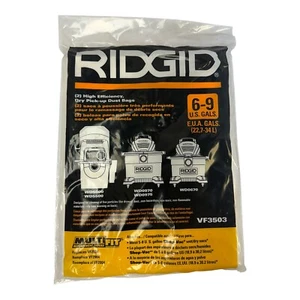 VF3503 High Efficiency, Dry Pickup Dust Bags for 6 - 9 Gallons Wet / Dry Vacuum - Picture 1 of 2