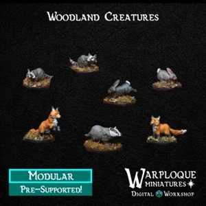Woodland Creatures(x7)/Dungeons and Dragons/Wargaming/RPG/Warp Miniatures - Picture 1 of 1