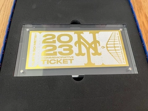 2023 NY Mets Season Ticket Holder Commemorative Ticket NEW FREE SHIPPING Cover
