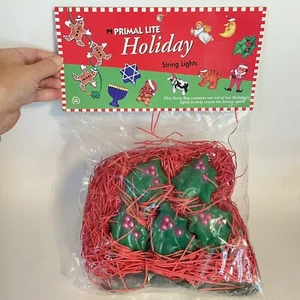 Vtg 1995 Primal Lite 10 Holiday Holly & Berries Mold 14 Foot String Lights - Picture 1 of 6