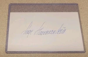 INGE HAMMARSTROM SIGNED 3x5 INDEX CARD NHL AUTOGRAPH AUTO MAPLE LEAFS BLUES - Picture 1 of 1
