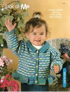 KLEINKIND MÄDCHEN CARDIGAN Strickmuster Broschüre Einzelmuster Größe 1-5 - Bild 1 von 1