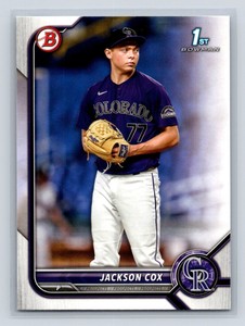 2022 Bowman Draft Paper Jackson Cox BD-174 Rockies
