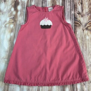Gymboree Pink Cupcake Dress Baby Girls Size 12-18 Months Ruffle Romper One Piece - Picture 1 of 7