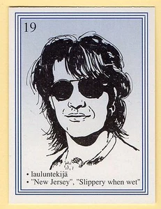 1990s Finnish Pop Film Star Card  Fame Alias #19 Jon Bon Jovi - Picture 1 of 2