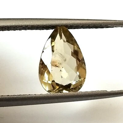 LOOSE TOURMALINE YELLOW FACETED CUT PEAR SHAPE NATURAL LOOSE GEMSTONE 1.45 CARAT - Image 1 of 4
