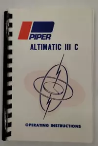 Piper Altimatic III C Operating Instructions-Original - Bild 1 von 24