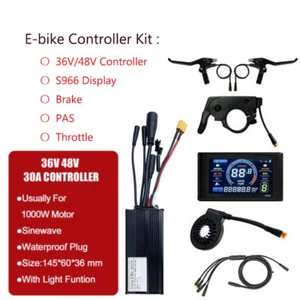 E-bike Accessories 36V/48V 1000W Controller+S966 Display+Brake+PAS+Throttle - Picture 1 of 11