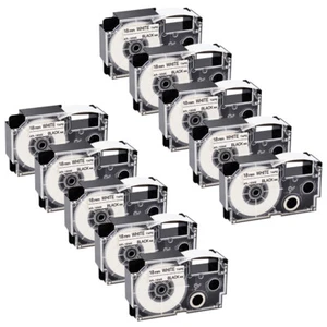 10PK Compatible para Casio XR-18WE KL-8100 Cinta 18mm Etiqueta Cinta Fabricante para Marcado - Imagen 1 de 12