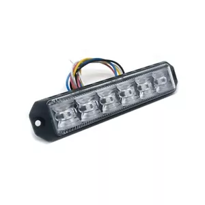 1PC Single Color Amber Grille Strobe 6 LED Warning Light Towing Truck Steady - Picture 1 of 3