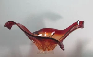 XXL Murano Schale Zipfelschale Zipfelglas 70er Jahre Vintage (DM) - Picture 1 of 4