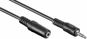 AUX Klinke Klinken Verlängerungskabel stereo 3,5 mm Stecker > Buchse kurz 0,25 m - Afbeelding 1 van 1