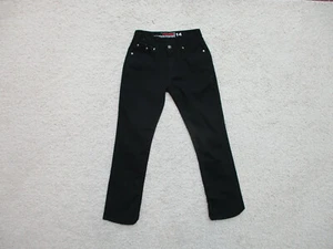 Chams Jeans 14 Boys Youth Size Black Denim Slim Straight Casual Mid Rise Cotton - Picture 1 of 12