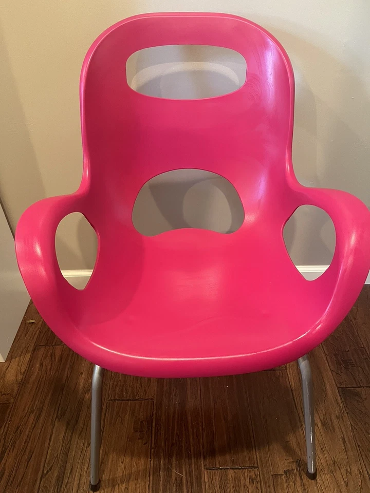 Hot Pink MCM Retro Chair UMBRA by KARIM RASHID Office Y2K SET DESIGN - Image 1 of 4