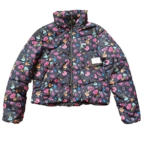 Vans Foundry V Printed Puffer MTE-1 Jacket Womens M Black Floral Full Zip NWT - Picture 1 of 15