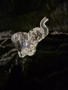 Lenox Small Crystal Elephant Trunk Up For Good Luck - Picture 1 of 3