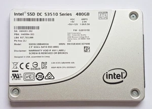 480 GB SATA Intel SSD Dc S3510 Series SSDSC2BB480G6 2D-NAND MLC 2.5 " Hard Drive - Picture 1 of 1