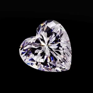 Lab Grown 4.00CT CVD Diamond Single Heart Shape VVS1 Clarity D-F White Colorless - Picture 1 of 9