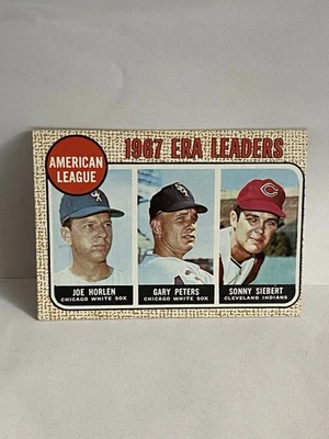 Horlen Peters Siebert 1968 Topps AL ERA Leaders No8 - Изображение 1 из 3