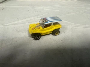 Aurora Model Motoring AFX #1473 Lemon/Blue-white Dune Buggy Coupe Slot Car - Picture 1 of 6