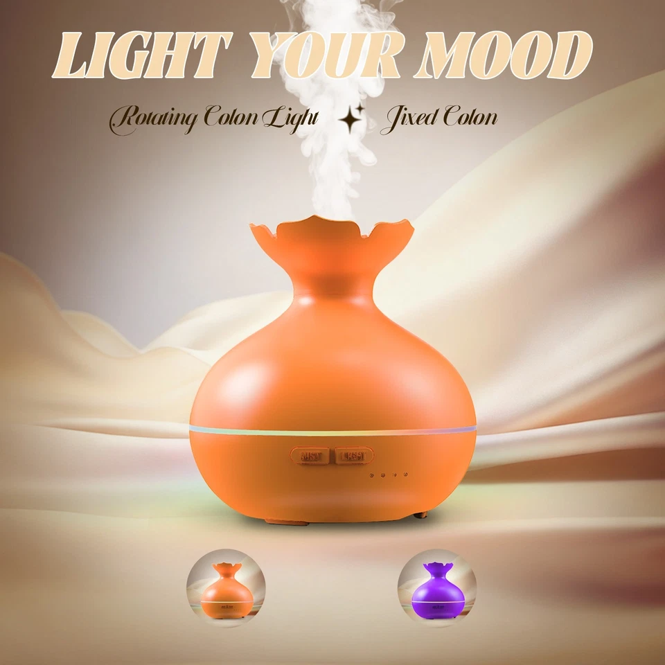 300mlorange15 LED Colors Ultrasonic Aromatherapy Mist Diffusers Quiet Humidifier - Image 1 of 4