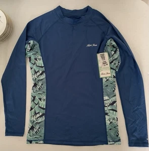 Ron Jon Surf Shop Long Sleeve Swim Shirt Womens Size Large L Blue Rash Guard NWT - Picture 1 of 4