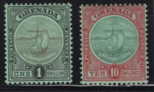 WC1_34490 M. BRITISH COL.:GRENADA. Seltener Satz von 1908. Sc.77-76. MH-MLH - Bild 1 von 1