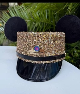 Disneyland 70 Aniversario Celebración Lentejuelas Orejas de Mickey Sombrero Conductor L/XL - Imagen 1 de 1