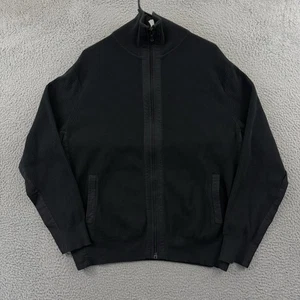 RAG & BONE Sweater Mens Large Black Zip Rib Knit Washed Dexter Andrew $328 NWT - Picture 1 of 11