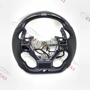 Custom Carbon Fiber Steering Wheel for Lexus IS250 IS300 IS350 RC300 RC350 14-20 - Picture 1 of 8