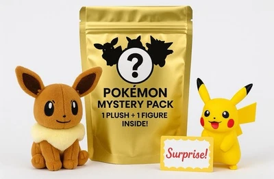 Pokémon Mystery Pack 1 Plush 1 Figure Surprise Bundle Gift Lot - Image 1 of 2