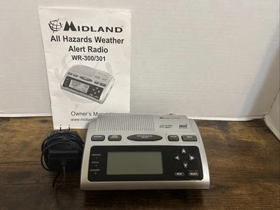 Midland WR-300 Digital ALLE Gefahren Wetterwarnung Monitor AM/FM Radio Wecker - Bild 1 von 4