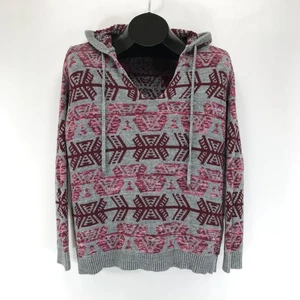 American Eagle Outfitters Baja Sweater Women's Small Aztec Hoodie 100% Cotton - Picture 1 of 9