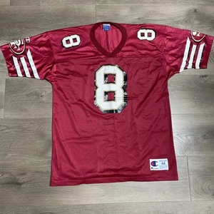Champion 49ers Jersey 44 Steve Young #8 San Francisco NFL Red Shirt - Picture 1 of 11