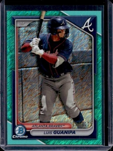 2024 Bowman Luis Guanipa Chrome Prospects Aqua Shimmer Refractor #100/125 Braves - Picture 1 of 2