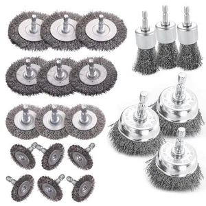 Wire Brush for Drill Set 21 Pcs, Abrasive Wire Wheel for Drill 1/4 Inch Hex S... - Picture 1 of 8