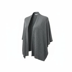 Margaret O'Leary Cape-Damenpullover aus 100 % Kaschmir Einheitsgröße gebraucht, in einwandfreiem Zustand grau - Bild 1 von 10