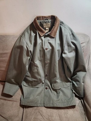 Vintage L.L.Bean Original Field Coat Mens XXL Tall Olive Green Chore Barn Jacket - Image 1 of 4