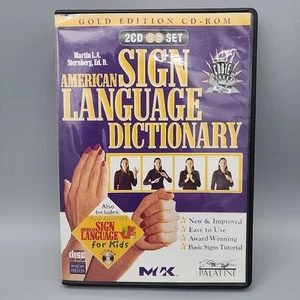 American Sign Language Dictionary Gold Edition CD-ROM 3 CD's - Picture 1 of 9