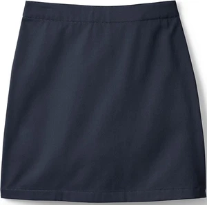 Lands' End School Uniform Girls Blend Chino Skort Above Knee 10, Classic Navy - Picture 1 of 3