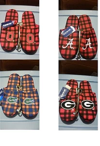 NCAA Football Team Logo Mens Flannel slippers House Shoes - Pick Your Team!   - Picture 1 of 5